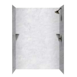 36-in D x 62-in W x 96-in H Solid Surface Shower Wall Surround in Ice