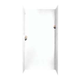 48-in D x 48-in W x 96-in H Solid Surface Shower Wall Surround in White
