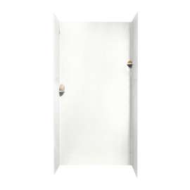 48-in D x 48-in W x 96-in H Solid Surface Shower Wall Surround in Tahiti White