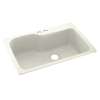 KS03322SB.018-2B 33-in D x 22-in W x 10.563-in H Solid Surface Dual Mount Single Bowl Kitchen Sink with 2-Hole in Bisque
