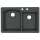 QZ03322DB.077-2B 33-in D x 22-in W x 9.5-in H Granite Dual Mount Double Bowl Kitchen Sink with 2-Hole in Nero