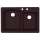 QZ03322DB.170-2B 33-in D x 22-in W x 9.5-in H Granite Dual Mount Double Bowl Kitchen Sink with 2-Hole in Espresso