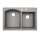 QZ03322DB.173-2B 33-in D x 22-in W x 9.5-in H Granite Dual Mount Double Bowl Kitchen Sink with 2-Hole in Metallico