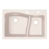 33-in D x 22-in W x 5.625-in H Granite Dual Mount Double Bowl Kitchen Sink with 2-Hole in Granito