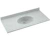 Chesapeake CH1B2225-053 Solid Surface 25-in x 22-in Integral Single Sink Bathroom Vanity Top in Tahiti Gray