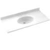 Chesapeake CH1B2243-010 Solid Surface 43-in x 22-in Integral Single Sink Bathroom Vanity Top in White