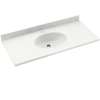 Chesapeake CH1B2243-011 Solid Surface 43-in x 22-in Integral Single Sink Bathroom Vanity Top in Tahiti White