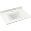 Composite 25-in x 22-in Integral Single Sink Bathroom Vanity Top in Tahiti White