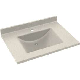 Composite 25-in x 22-in Integral Single Sink Bathroom Vanity Top in Tahiti Matrix