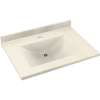 Composite 25-in x 22-in Integral Single Sink Bathroom Vanity Top in Pebble