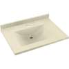 Composite 31-in x 22-in Integral Single Sink Bathroom Vanity Top in Bone