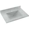 Composite 31-in x 22-in Integral Single Sink Bathroom Vanity Top in Tahiti Gray