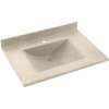 Composite 37-in x 22-in Integral Single Sink Bathroom Vanity Top in Tahiti Sand