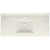 Composite 43-in x 22-in Integral Single Sink Bathroom Vanity Top in White