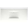 Composite 43-in x 22-in Integral Single Sink Bathroom Vanity Top in Tahiti White