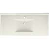 Composite 43-in x 22-in Integral Single Sink Bathroom Vanity Top in Bisque