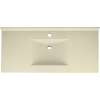 Composite 43-in x 22-in Integral Single Sink Bathroom Vanity Top in Bone