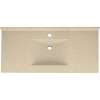 Composite 43-in x 22-in Integral Single Sink Bathroom Vanity Top in Bermuda Sand