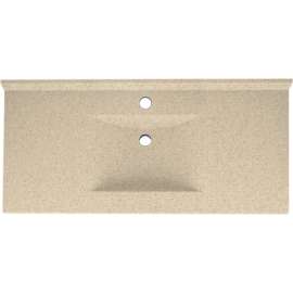 Composite 43-in x 22-in Integral Single Sink Bathroom Vanity Top