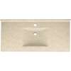 Composite 43-in x 22-in Integral Single Sink Bathroom Vanity Top in Tahiti Desert