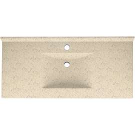 Composite 43-in x 22-in Integral Single Sink Bathroom Vanity Top in Tahiti Desert