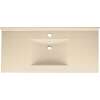 Composite 43-in x 22-in Integral Single Sink Bathroom Vanity Top in Tahiti Sand