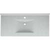 Composite 43-in x 22-in Integral Single Sink Bathroom Vanity Top in Tahiti Gray