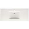Composite 43-in x 22-in Integral Single Sink Bathroom Vanity Top in Tahiti Ivory