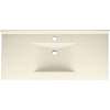 Composite 43-in x 22-in Integral Single Sink Bathroom Vanity Top in Pebble