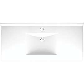 Composite 49-in x 22-in Integral Single Sink Bathroom Vanity Top in White