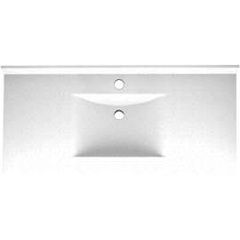 Composite 49-in x 22-in Integral Single Sink Bathroom Vanity Top in Arctic Granite