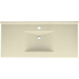 Composite 49-in x 22-in Integral Single Sink Bathroom Vanity Top in Bone