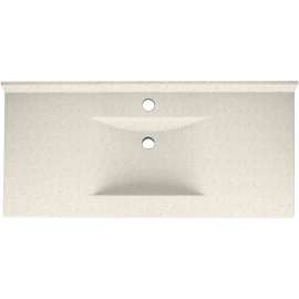 Composite 49-in x 22-in Integral Single Sink Bathroom Vanity Top in Tahiti Matrix