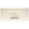 Composite 49-in x 22-in Integral Single Sink Bathroom Vanity Top in Pebble
