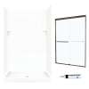SQP3248010-M46570BC 72.5-in x 48-in x 32-in 5-Piece Alcove Shower Kit in White