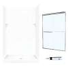 SQP3248010-M46570CC 72.5-in x 48-in x 32-in 5-Piece Alcove Shower Kit in White