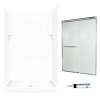 SQP3248010-M46570CR 72.5-in x 48-in x 32-in 5-Piece Alcove Shower Kit in White