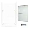 SQP3248010-M46570NR 72.5-in x 48-in x 32-in 5-Piece Alcove Shower Kit in White