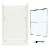 SQP3248018-M46570CC 72.5-in x 48-in x 32-in 5-Piece Alcove Shower Kit in Bisque