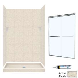 SQP3248-M46570CC 72.5-in x 48-in x 32-in 5-Piece Alcove Shower Kit