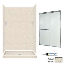 SQP3248-M46570CR 72.5-in x 48-in x 32-in 5-Piece Alcove Shower Kit