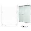 SQP326L010-M58570CR 72.5-in x 60-in x 32-in 5-Piece Alcove Shower Kit in White