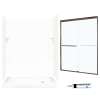 SQP326R010-M58570BC 72.5-in x 60-in x 32-in 5-Piece Alcove Shower Kit in White