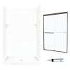 SQP3448010-M46570BC 72.5-in x 48-in x 34-in 5-Piece Alcove Shower Kit in White