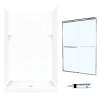 SQP3448010-M46570CC 72.5-in x 48-in x 34-in 5-Piece Alcove Shower Kit in White