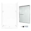 SQP3448010-M46570CR 72.5-in x 48-in x 34-in 5-Piece Alcove Shower Kit in White