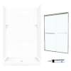 SQP3448010-M46570NC 72.5-in x 48-in x 34-in 5-Piece Alcove Shower Kit in White