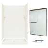 SQP3448018-M46570BR 72.5-in x 48-in x 34-in 5-Piece Alcove Shower Kit in Bisque