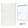 SQP3448018-M46570CC 72.5-in x 48-in x 34-in 5-Piece Alcove Shower Kit in Bisque