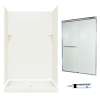 SQP3448018-M46570CR 72.5-in x 48-in x 34-in 5-Piece Alcove Shower Kit in Bisque